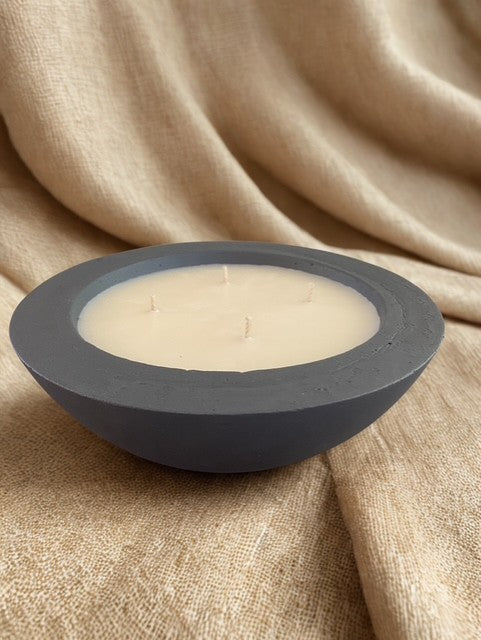 Large Concrete Bowl Soy Candle