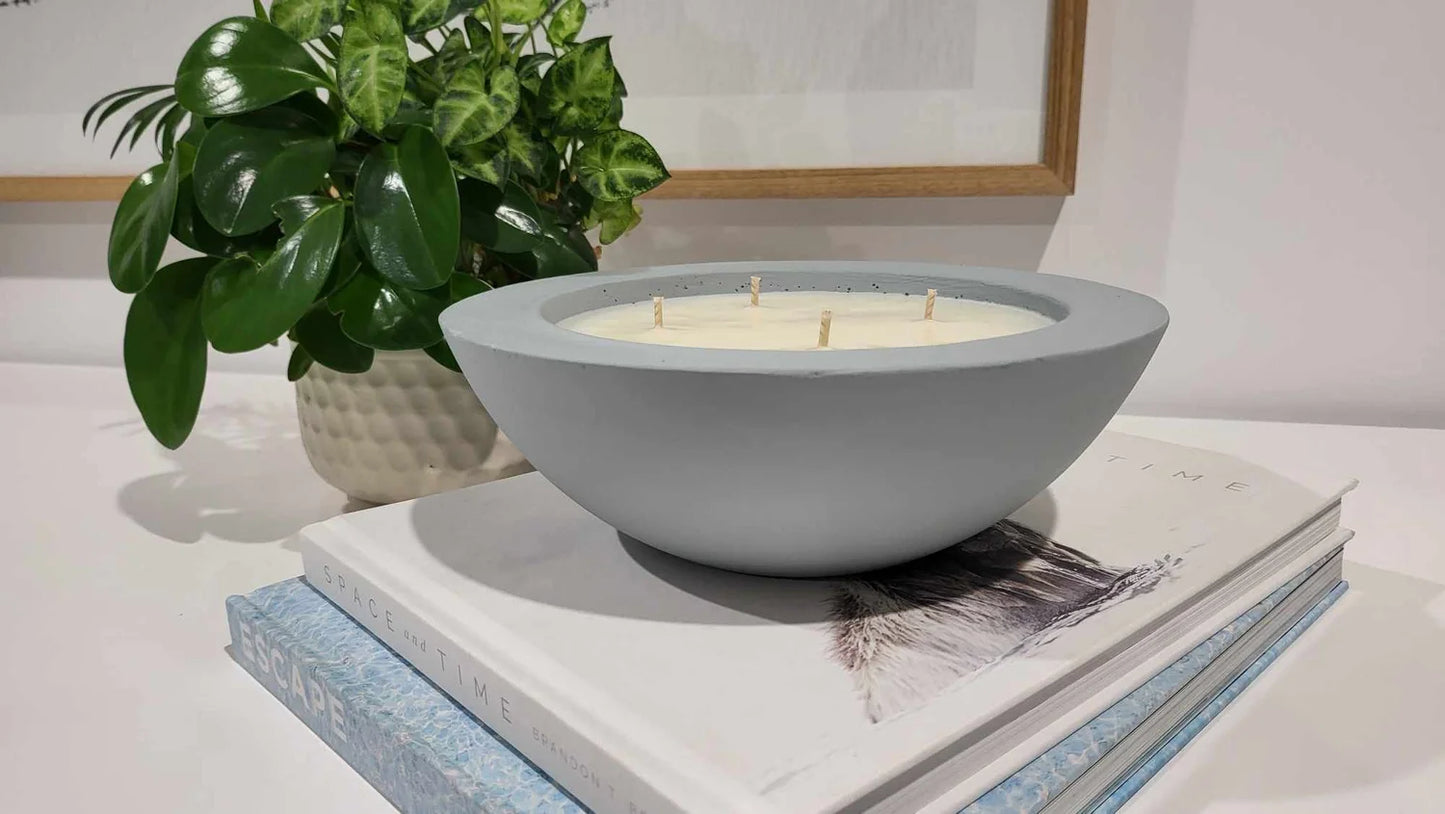 Medium Concrete Bowl Soy Candle