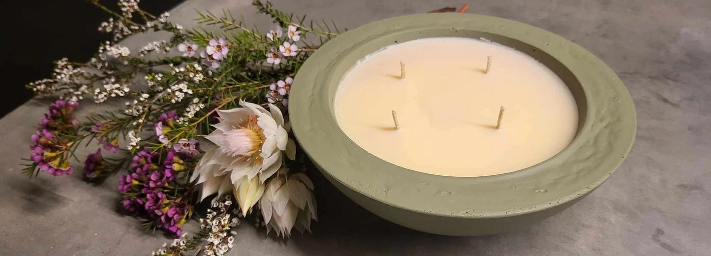 Medium Concrete Bowl Soy Candle