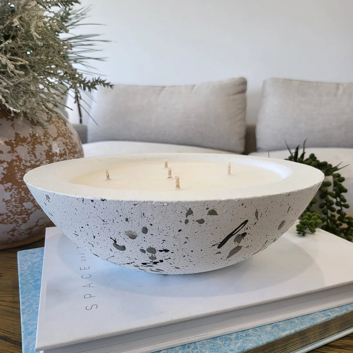 Medium Concrete Bowl Soy Candle